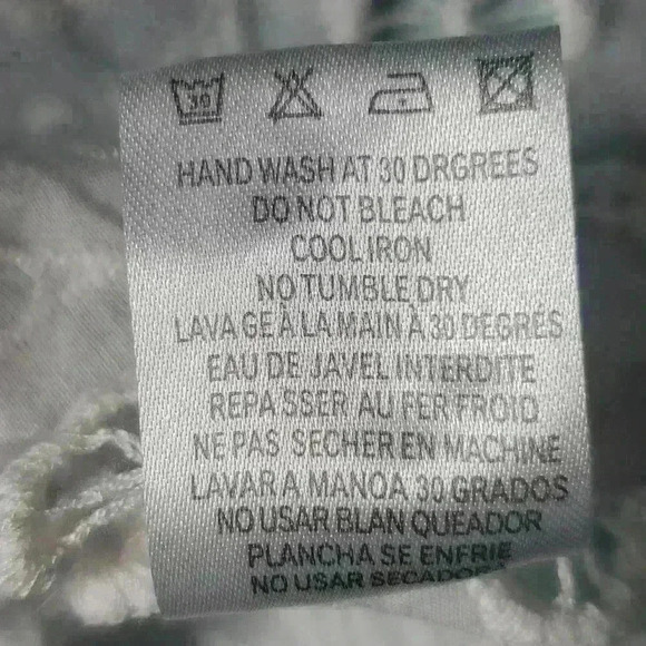 LUCY Paris Julie Top White Boho Eyelet Lace-up Bell Sleeve Shirt sz M - Picture 11 of 11